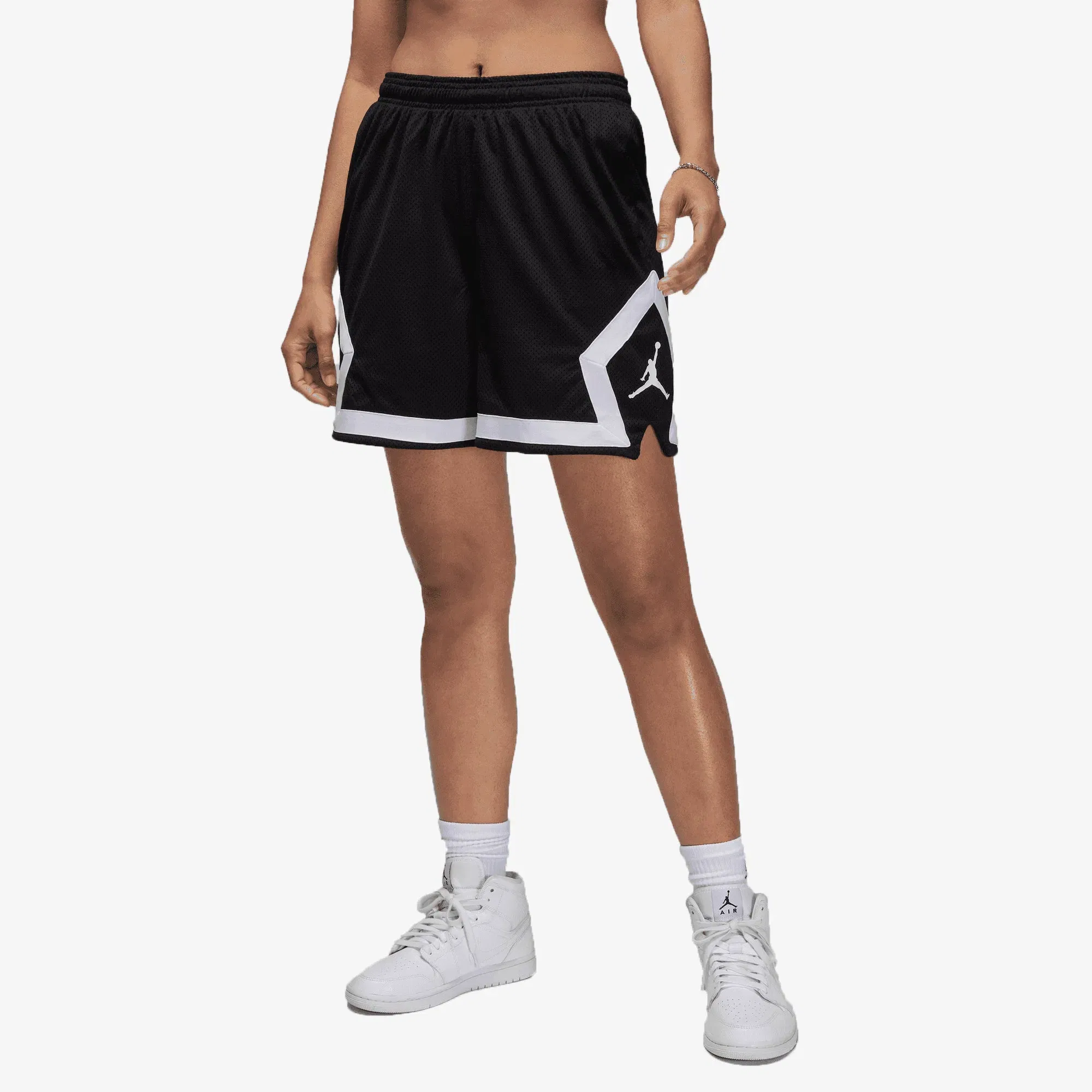 Jordan DIAMOND SHORTS { BLACK/WHITE