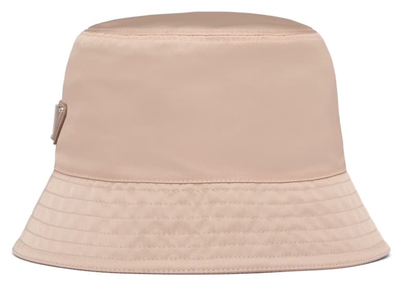 Prada Nylon Bucket Hat Cameo Beige