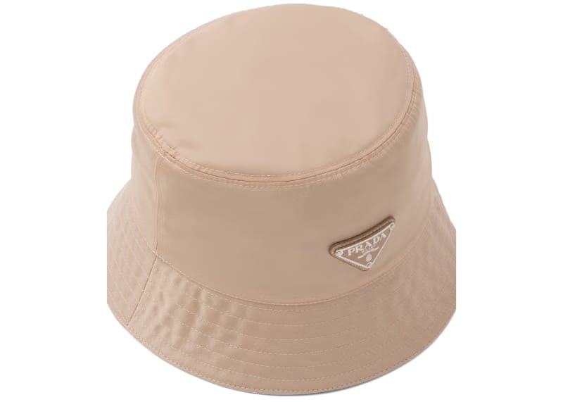 Prada Nylon Bucket Hat Cameo Beige