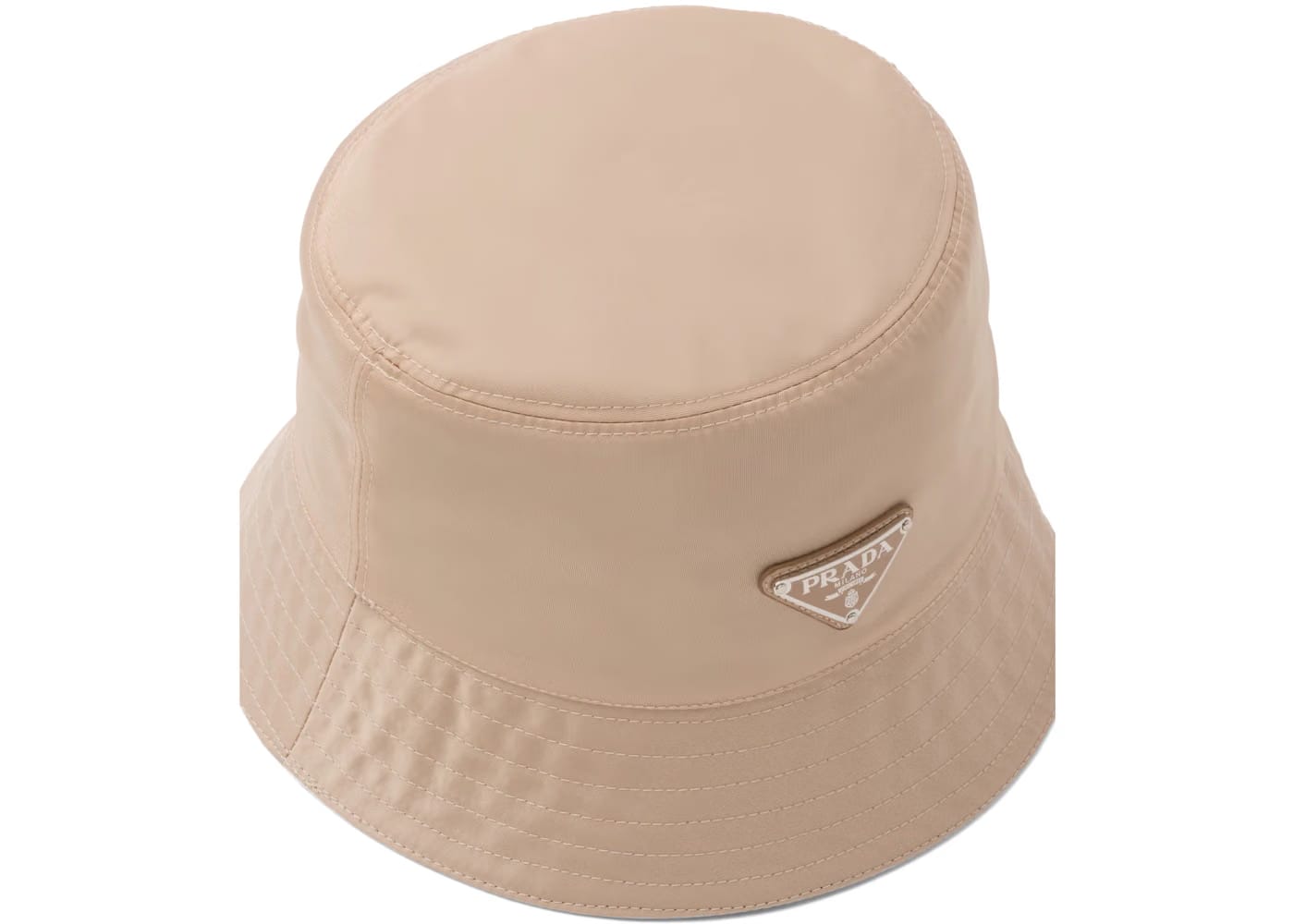 Prada Nylon Bucket Hat Cameo Beige