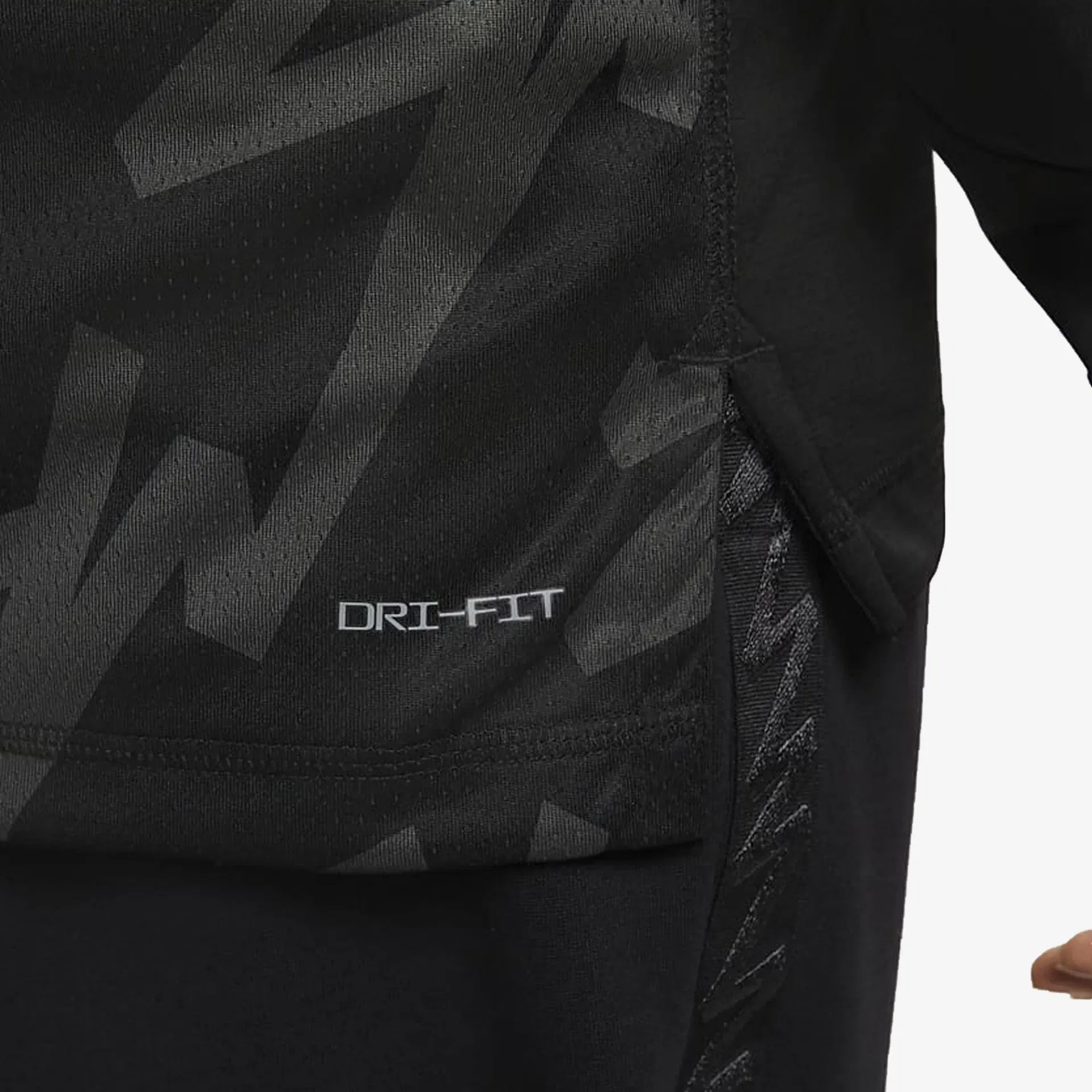 Nike M J ZION LS SHOOTING SHIRT { BLACK/GREY
