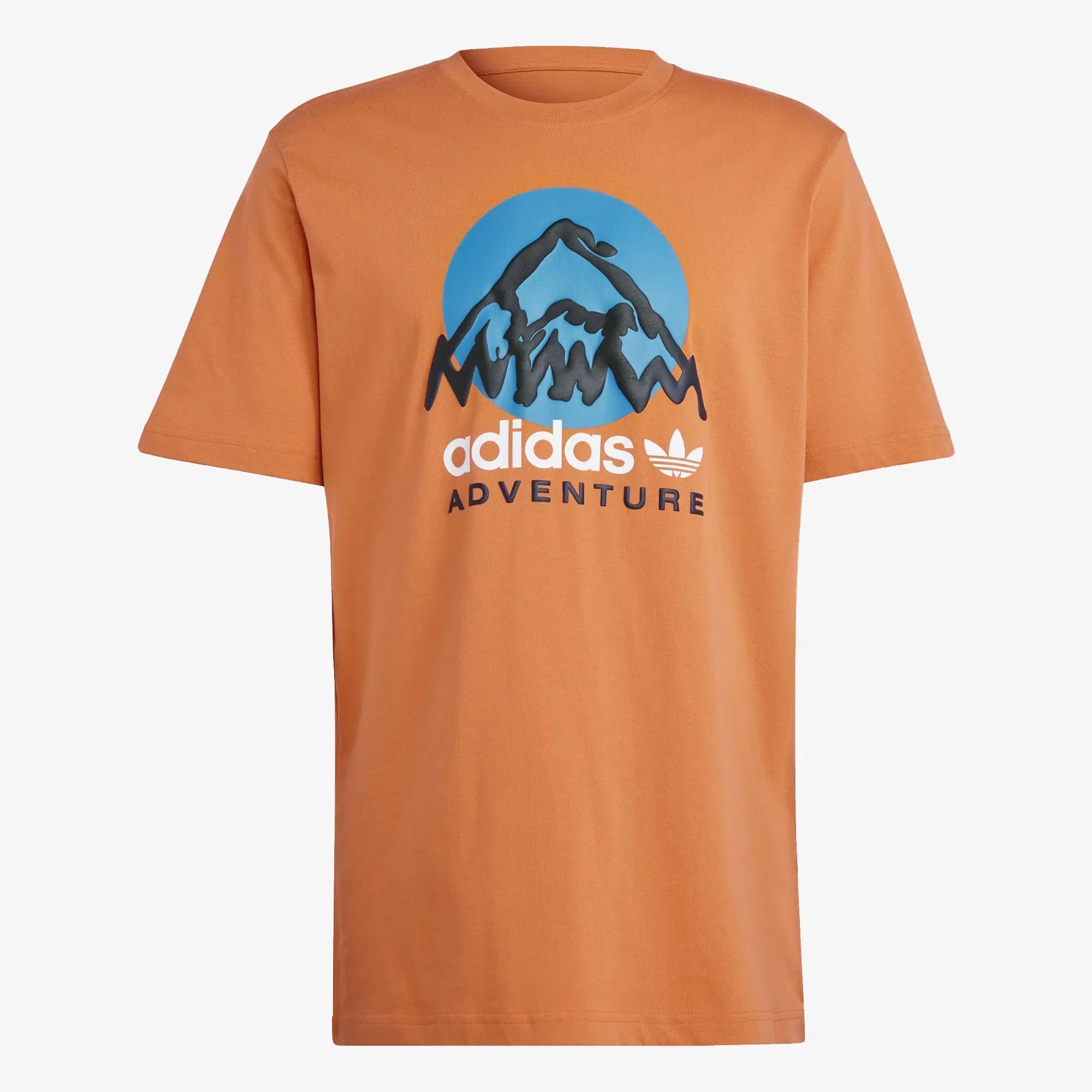 Adidas Originals ADIDAS ADVENTURE MOUNTAIN FRONT T-Shirt { CRAFT ORANGE