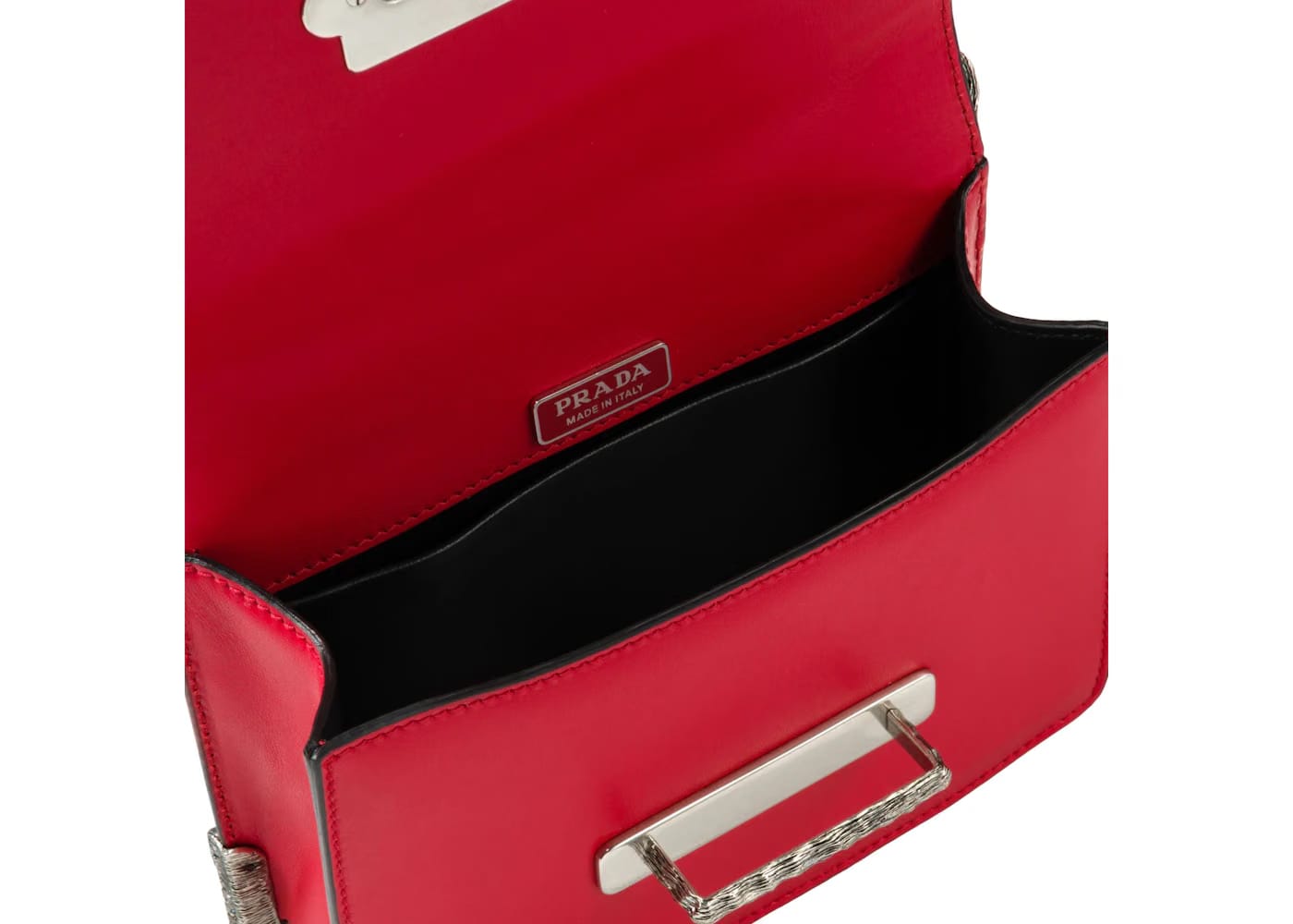 Prada Cahier Crystal Chain Red