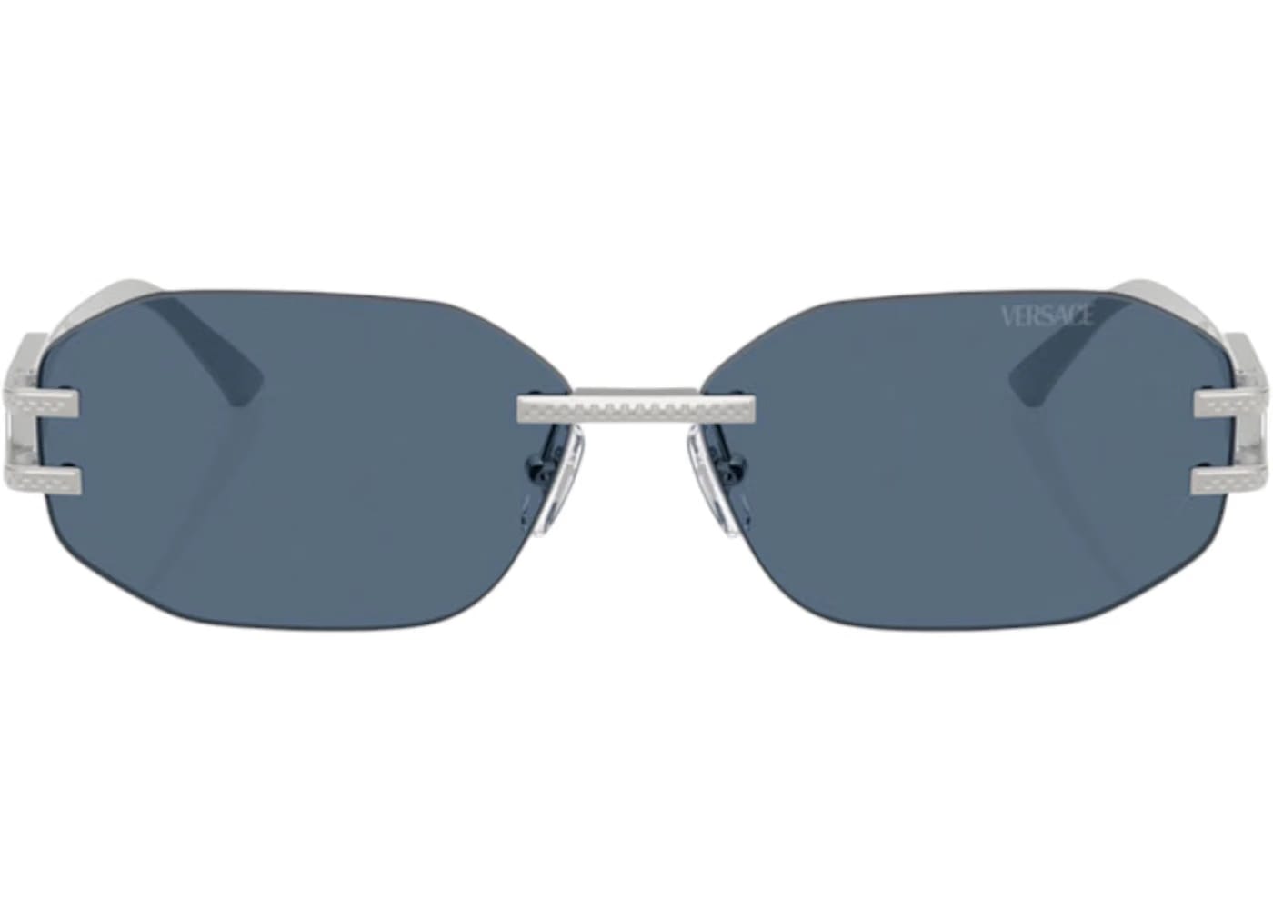 Versace Geometric Sunglasses Deep Blue Silver (VE2274 100080)