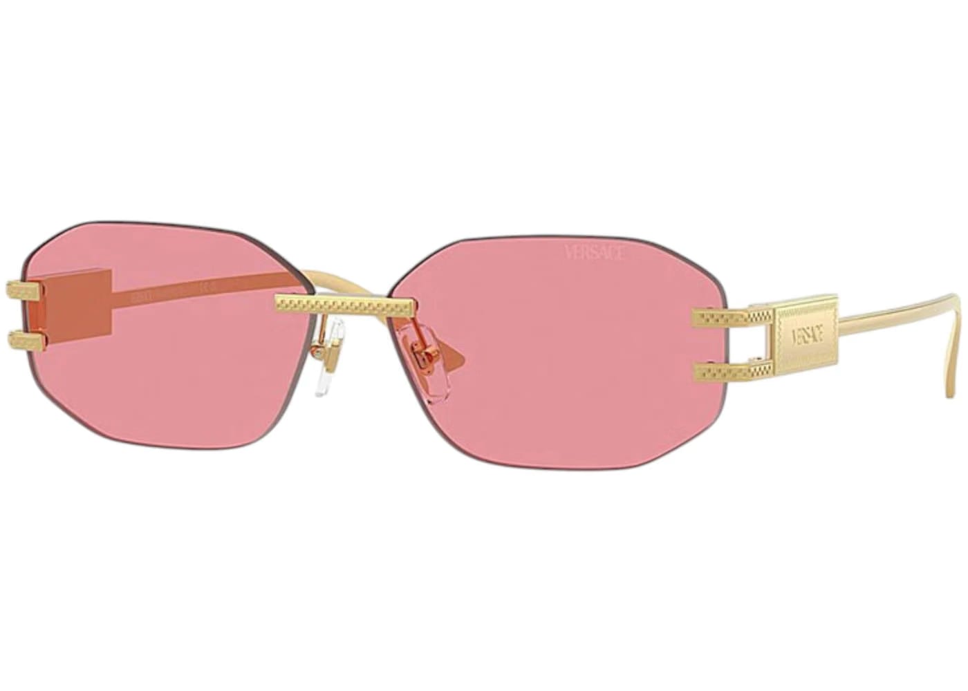 Versace Geometric Sunglasses Pink Gold (VE2274 100284)