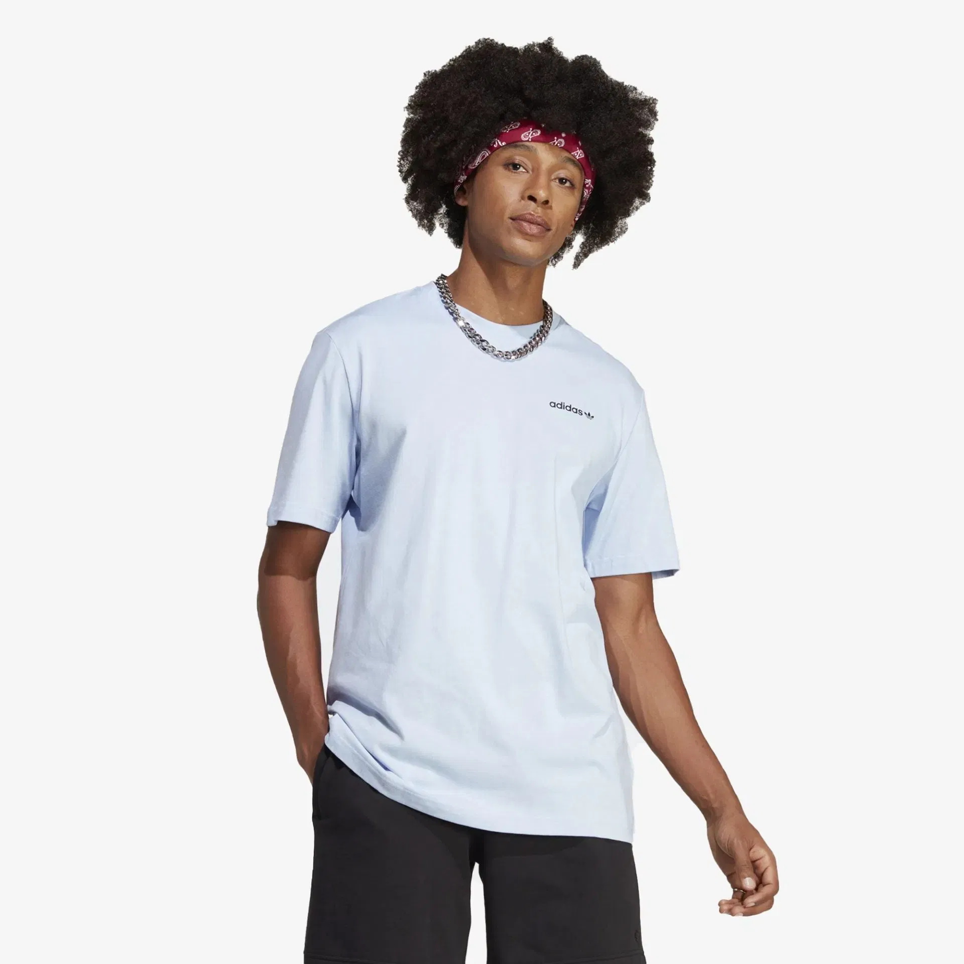 Adidas Originals ADVENTURE MOUNTAIN BACK T-Shirt { BLUE DAWN