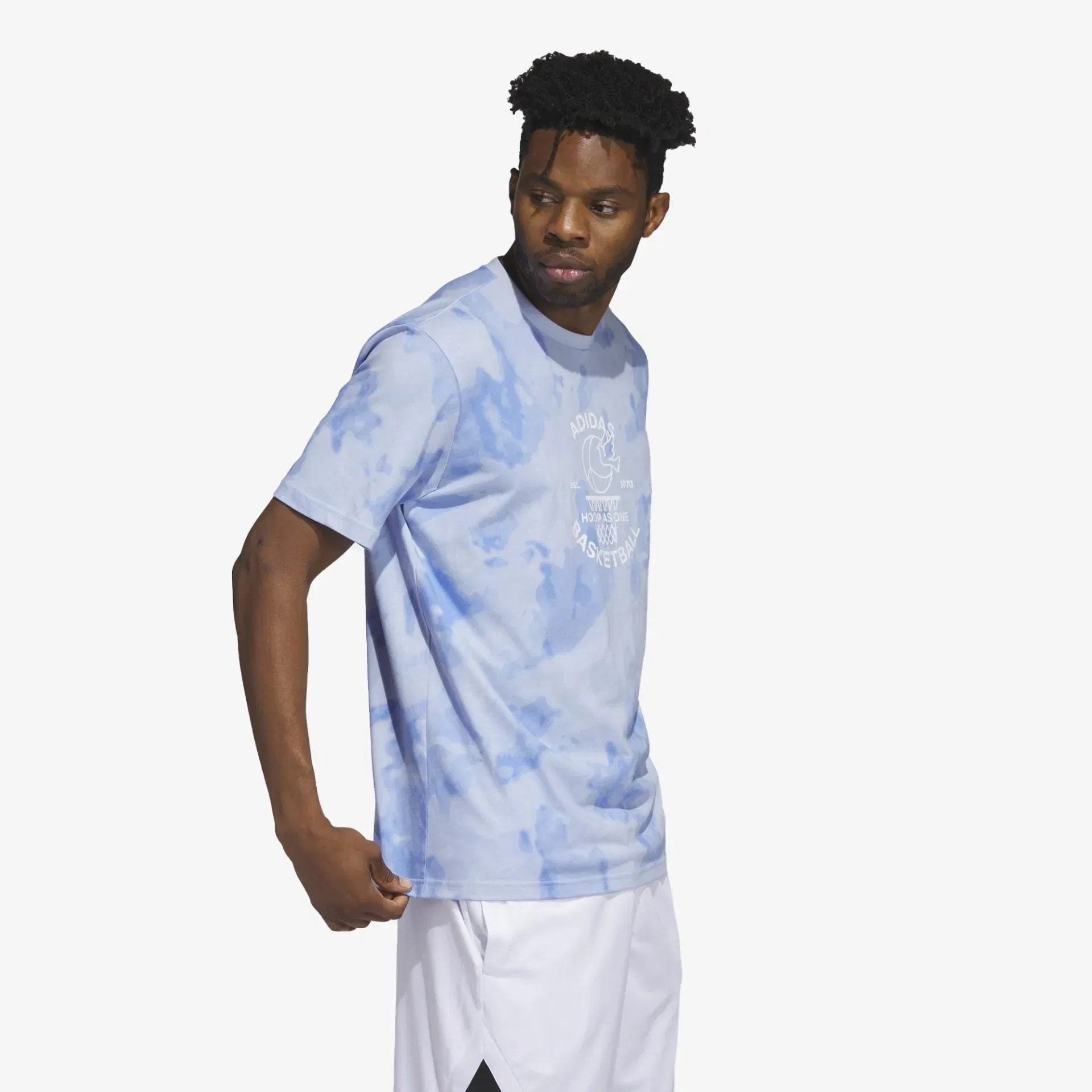 Adidas WORLDWIDE HOOPS BASKETBALL GRAPHIC T-Shirt { BLUE