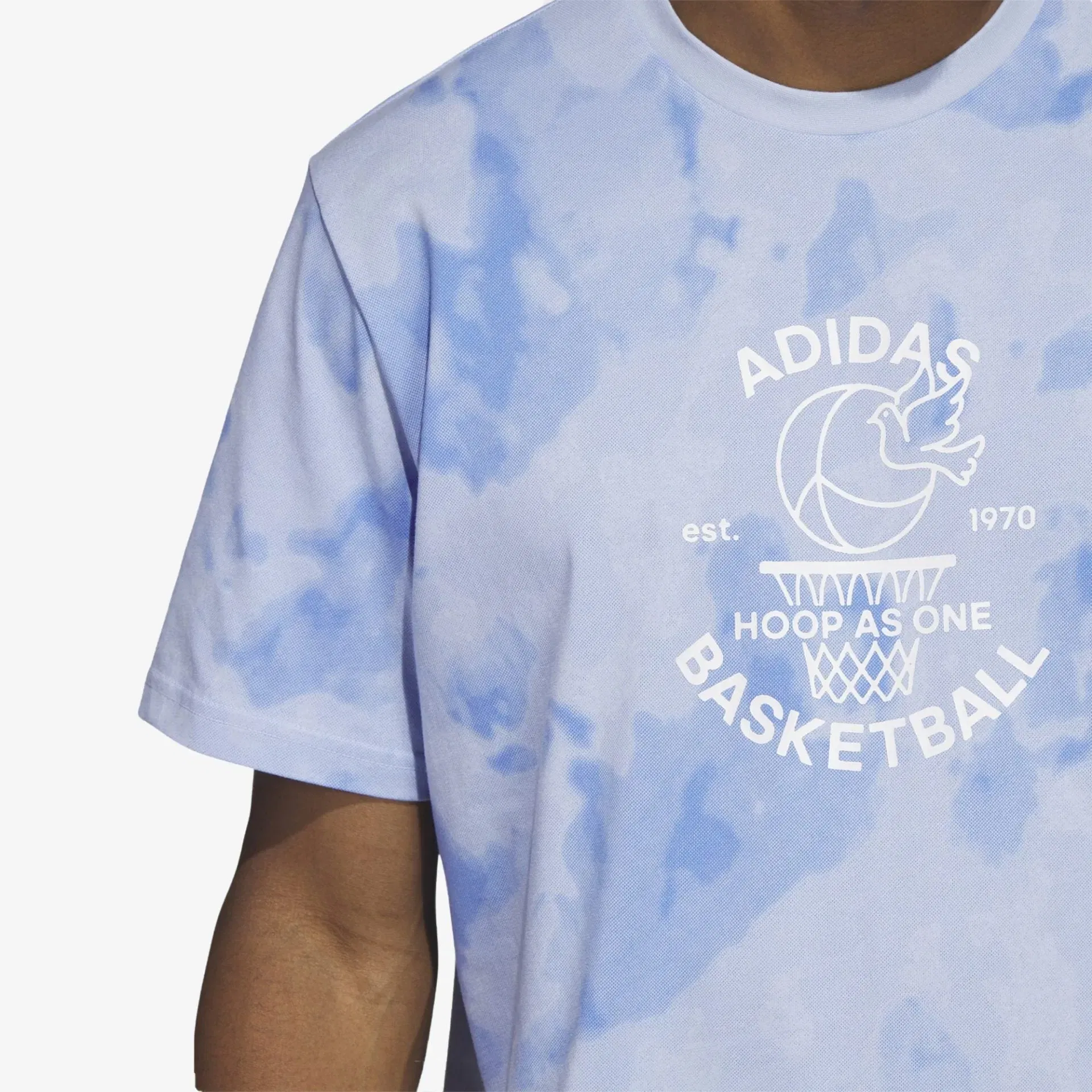 Adidas WORLDWIDE HOOPS BASKETBALL GRAPHIC T-Shirt { BLUE