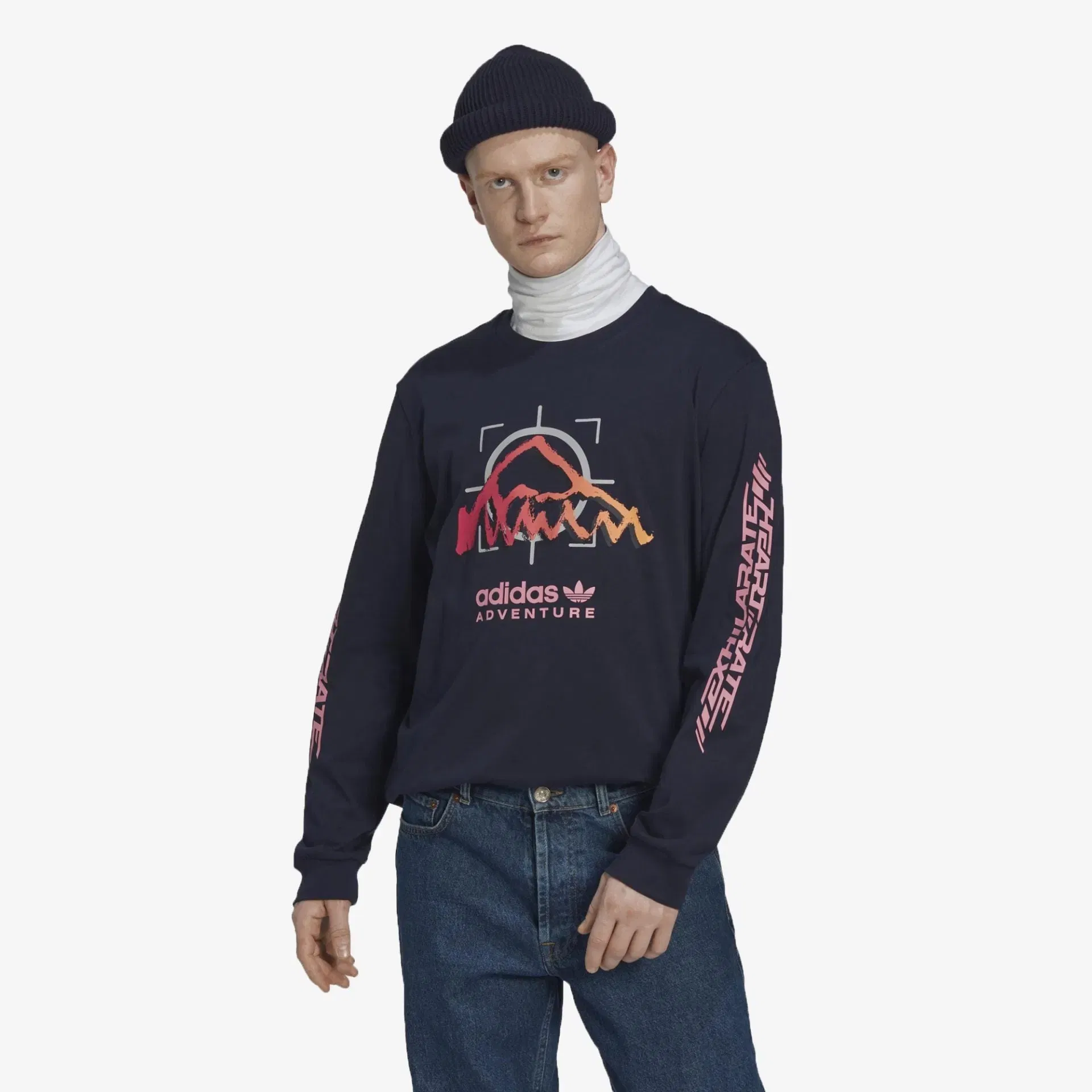 Adidas ADVENTURE RIDE Long Sleeve T-Shirt { LEGEND INK