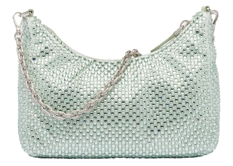 Prada Re-Edition 2005 Satin Bag Aqua