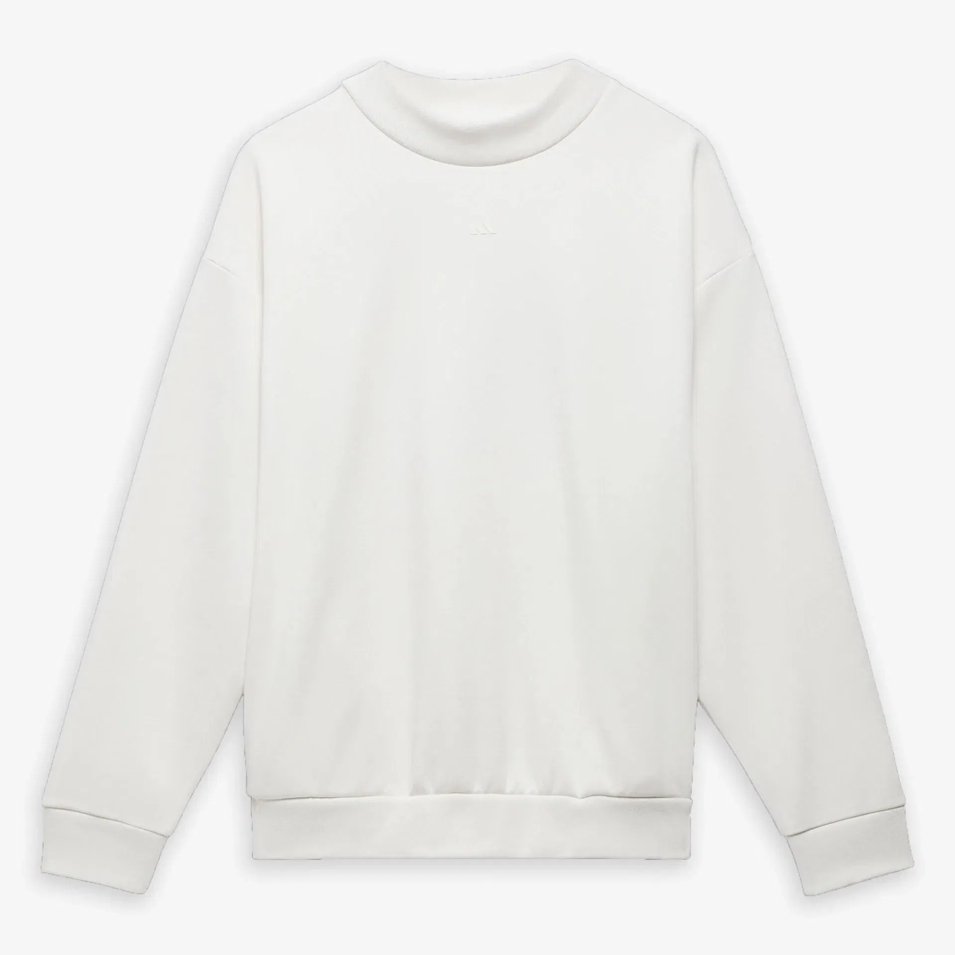 Adidas BASKETBALL CREW SWEATSHIRT { WHITE