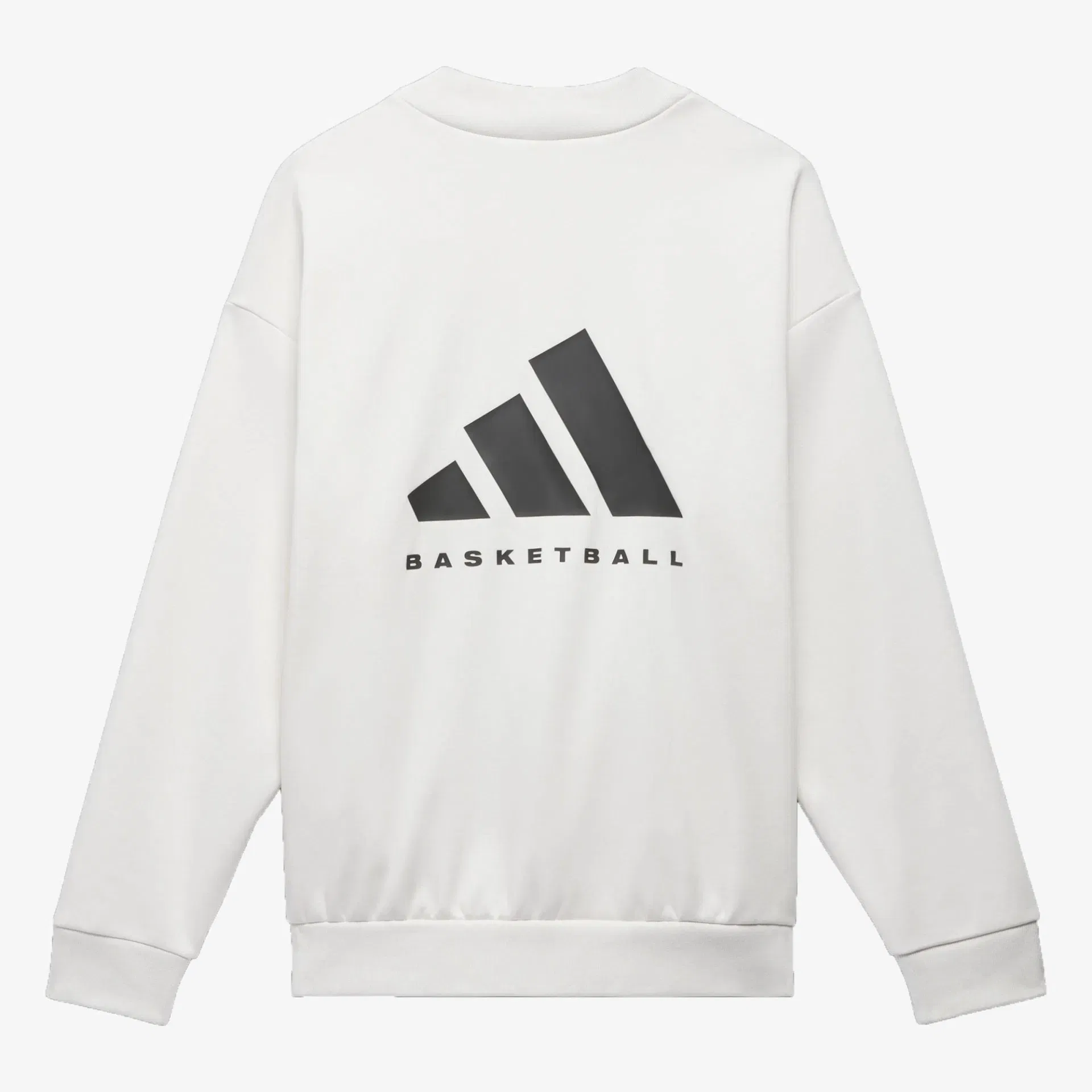 Adidas BASKETBALL CREW SWEATSHIRT { WHITE