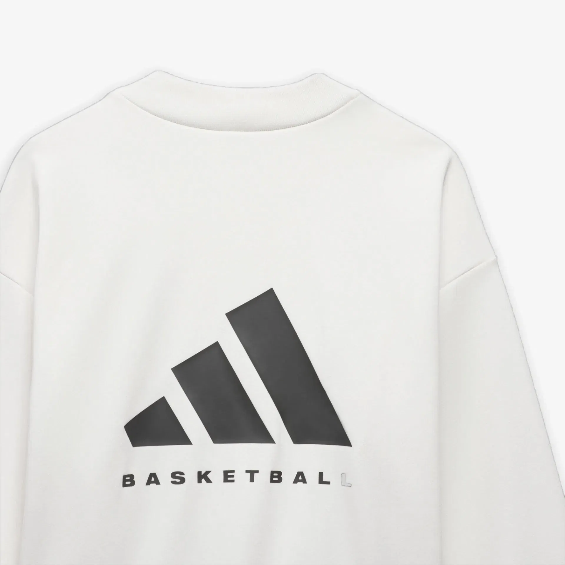Adidas BASKETBALL CREW SWEATSHIRT { WHITE