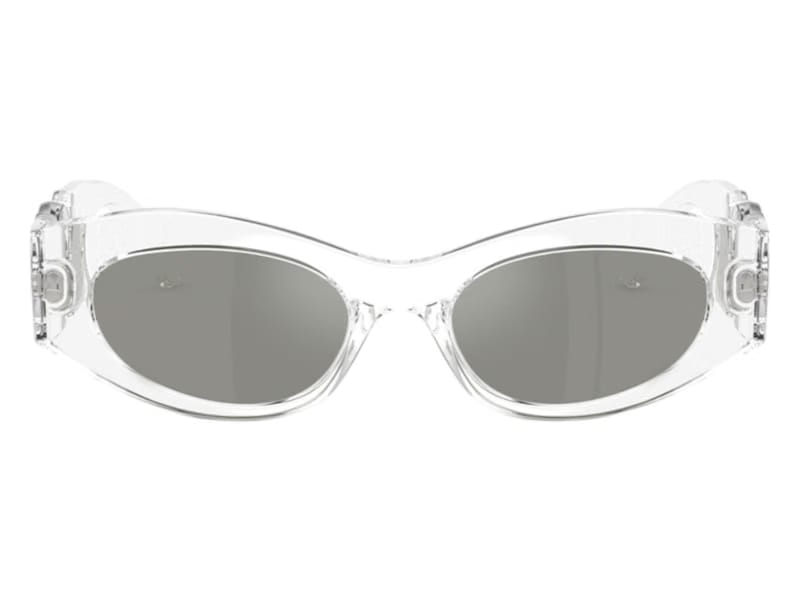 Versace Oval Sunglasses Green/Mirror Silver Crystal (VE4480U 148/30)