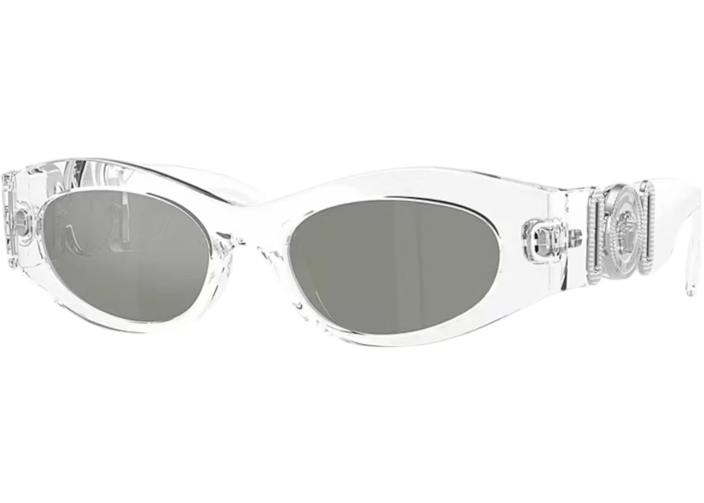 Versace Oval Sunglasses Green/Mirror Silver Crystal (VE4480U 148/30)