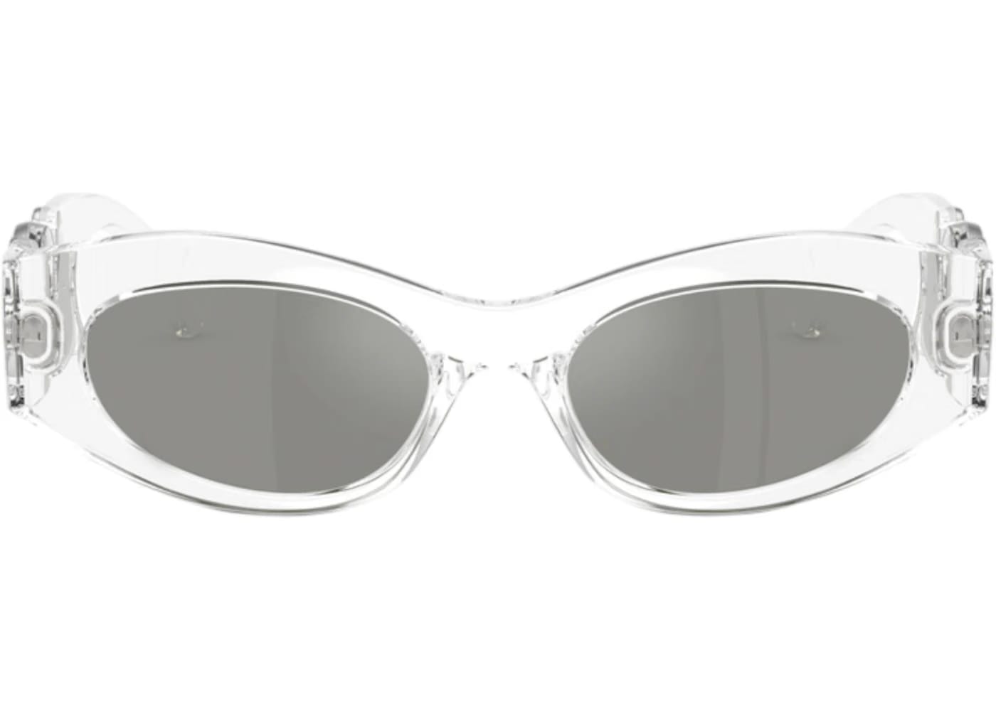 Versace Oval Sunglasses Green/Mirror Silver Crystal (VE4480U 148/30)