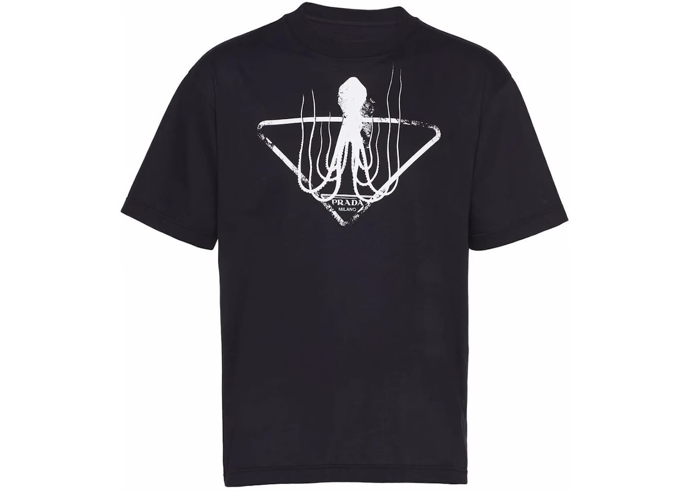 Prada Octopus Print T-Shirt Black/White