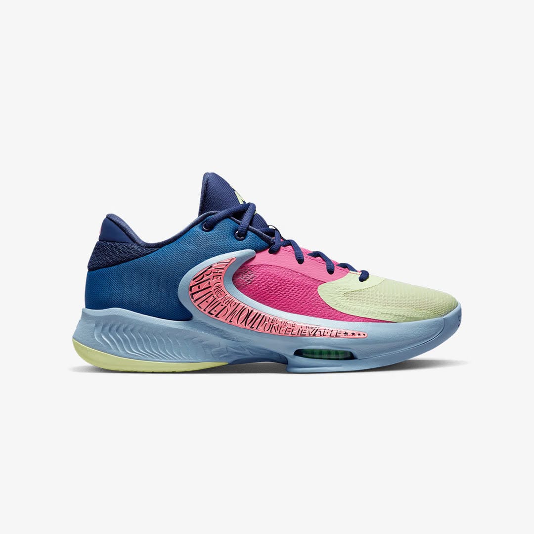 Nike ZOOM FREAK 4 { DK MARINA BLUE/BARELY VOLT-PINK GAZE