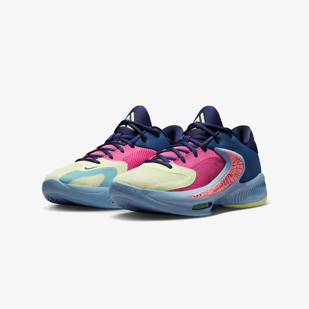 Nike ZOOM FREAK 4 { DK MARINA BLUE/BARELY VOLT-PINK GAZE