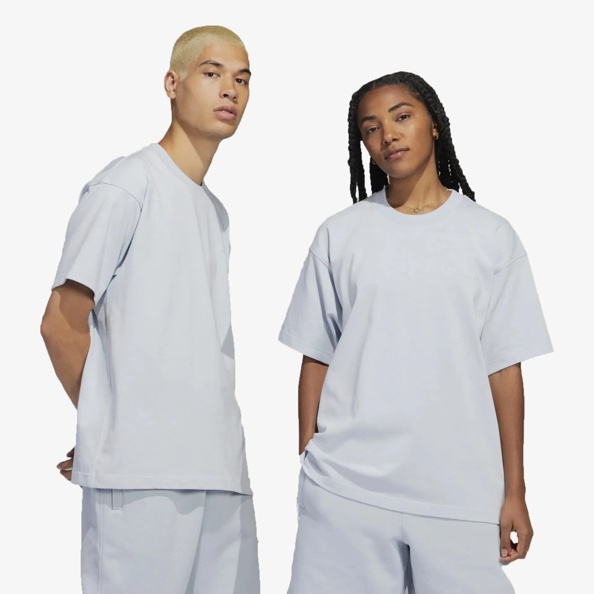 Adidas Originals PHARRELL WILLIAMS BASICS T-Shirt { HALO BLUE