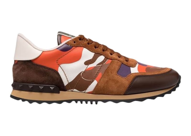 Valentino Garavani Rockrunner Camouflage Orange Brown White