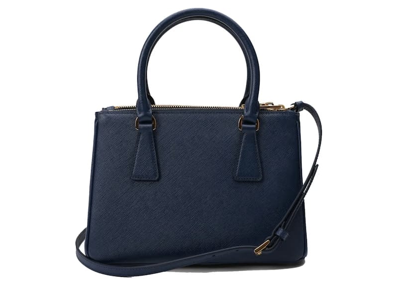 Prada Saffiano Galleria Bag Small Navy Blue