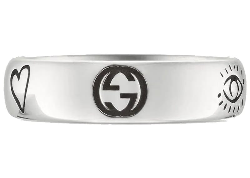 Gucci Blind For Love Ring Silver