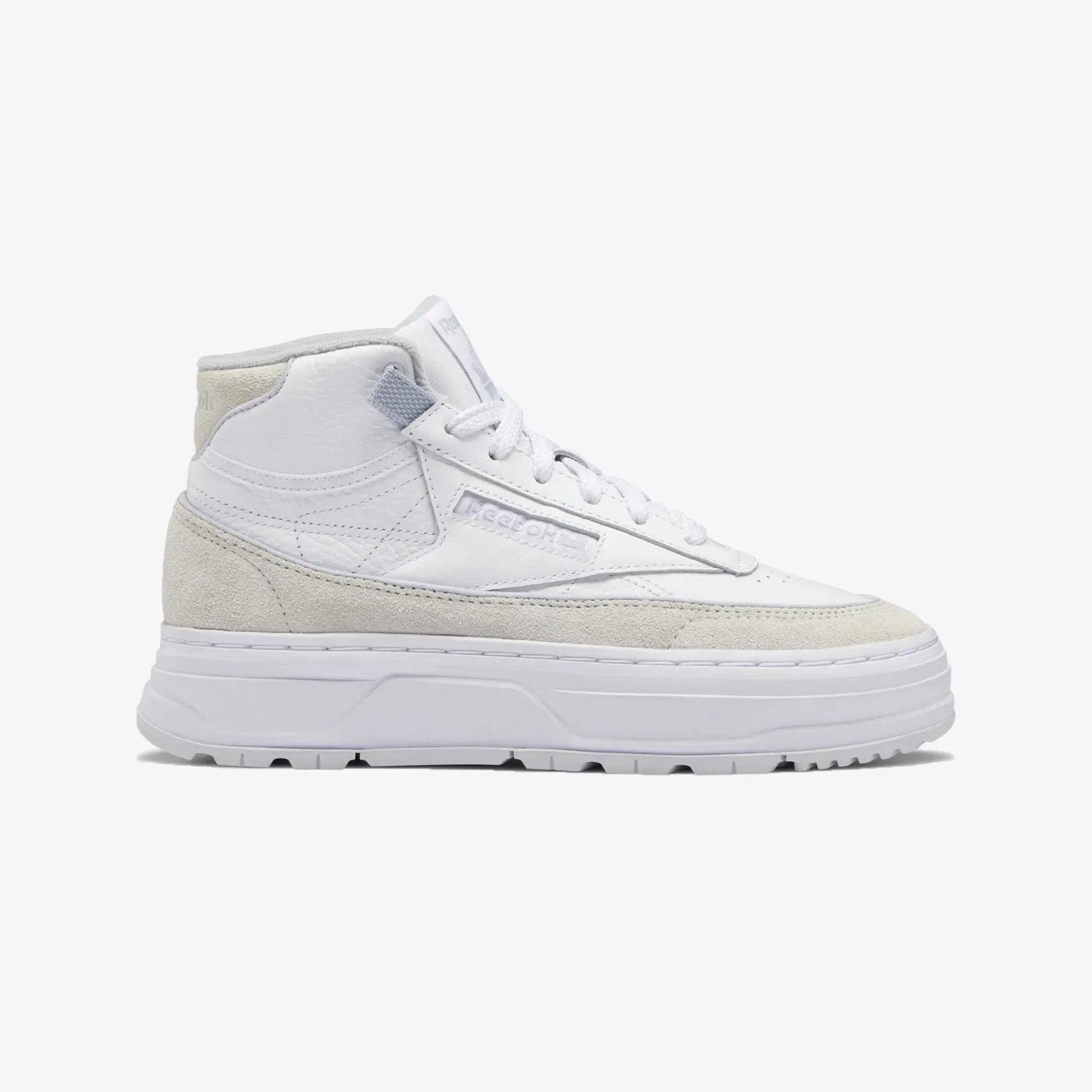Reebok CLUB C GEO MID { CLOUD WHITE / COLD GREY