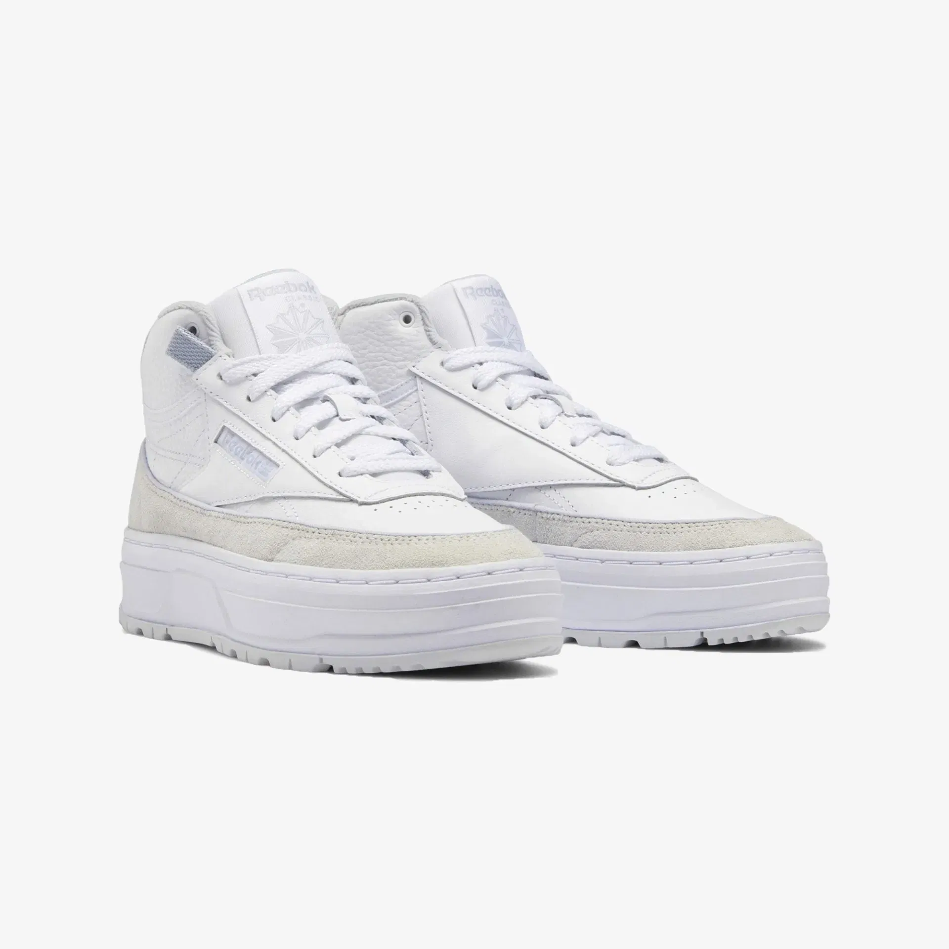 Reebok CLUB C GEO MID { CLOUD WHITE / COLD GREY