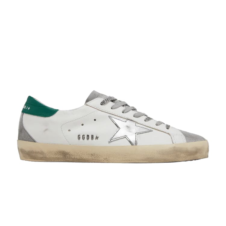 Golden Goose Superstar White Grey Green