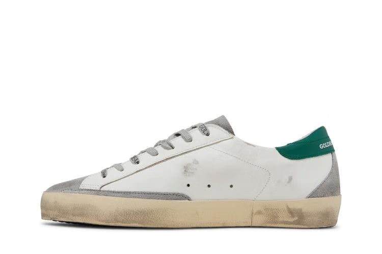Golden Goose Superstar White Grey Green