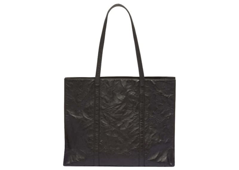 Prada Large Antique Nappa Leather Tote Black