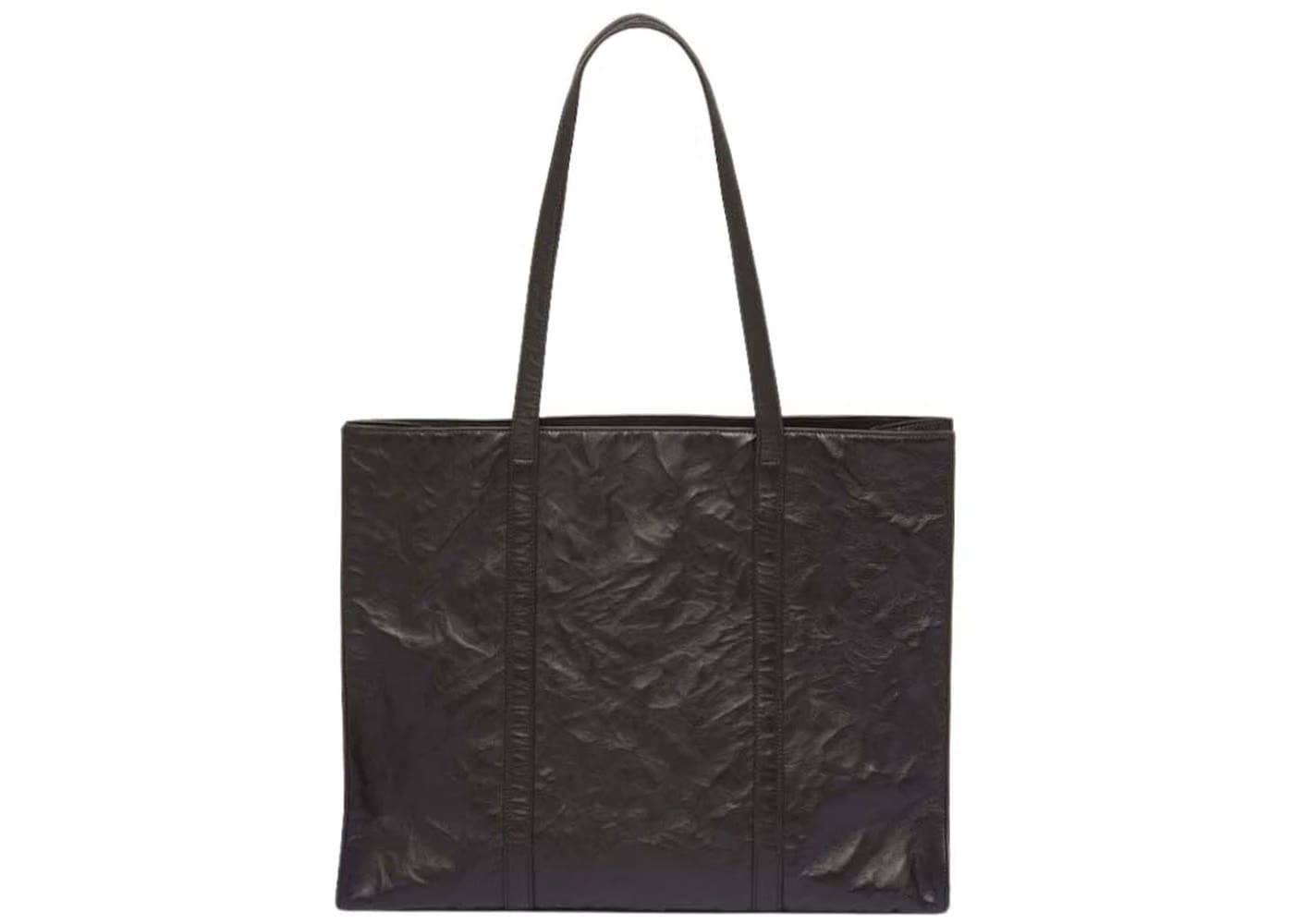 Prada Large Antique Nappa Leather Tote Black