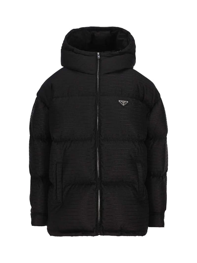 Prada Zip-Up Padded Jacket Black