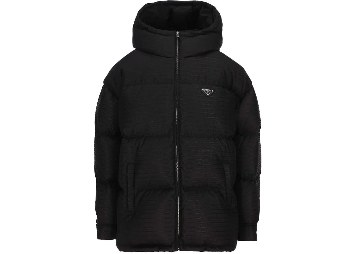 Prada Zip-Up Padded Jacket Black
