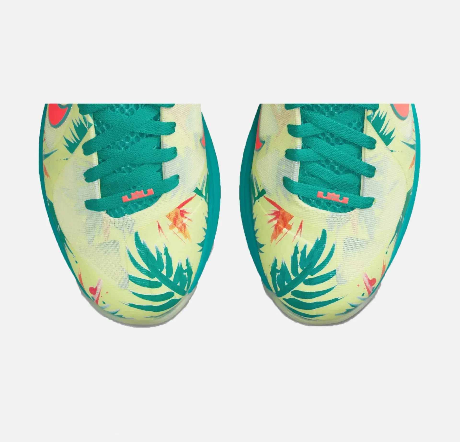Nike LEBRON IX LOW { WHITE LIME / BRIGHT MANGO