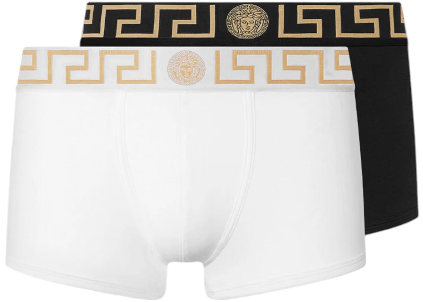 Versace Greca Border Trunks (2-Pack) White/Black