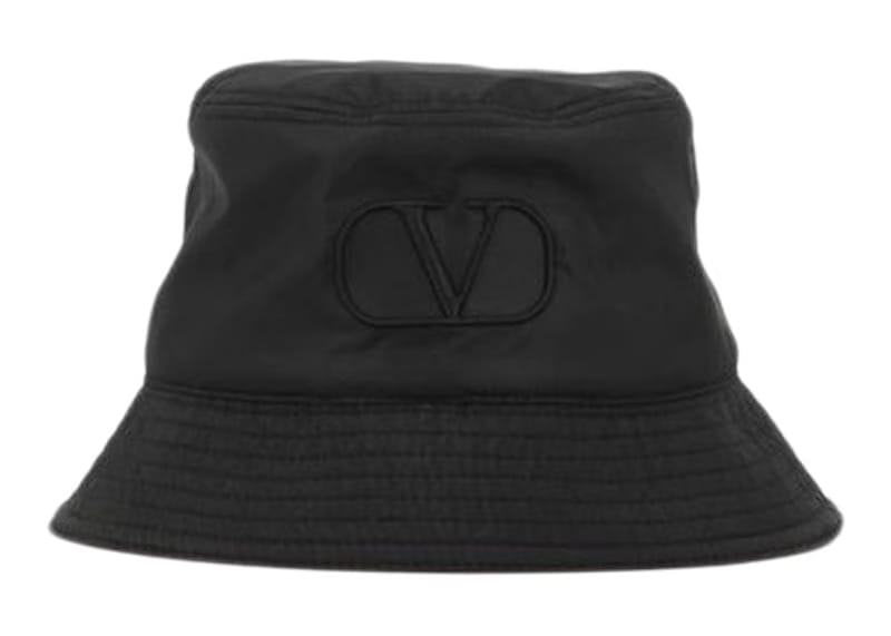 Valentino V Logo Bucket Hat Black