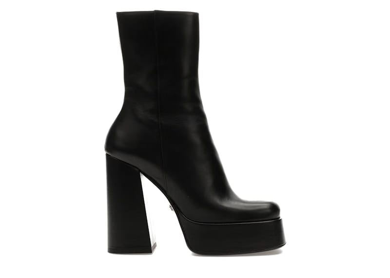 Versace Aevitas 155mm Platform Ankle Boots Black Leather
