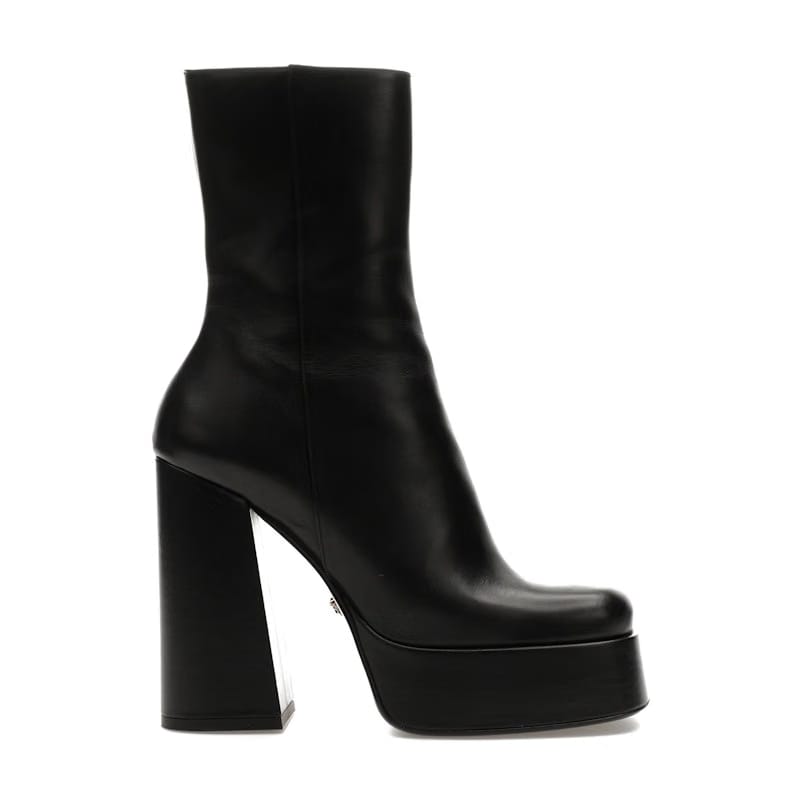 Versace Aevitas 155mm Platform Ankle Boots Black Leather