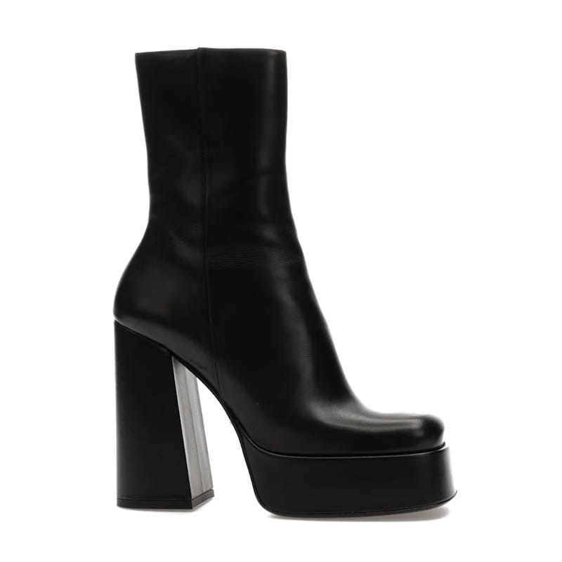 Versace Aevitas 155mm Platform Ankle Boots Black Leather