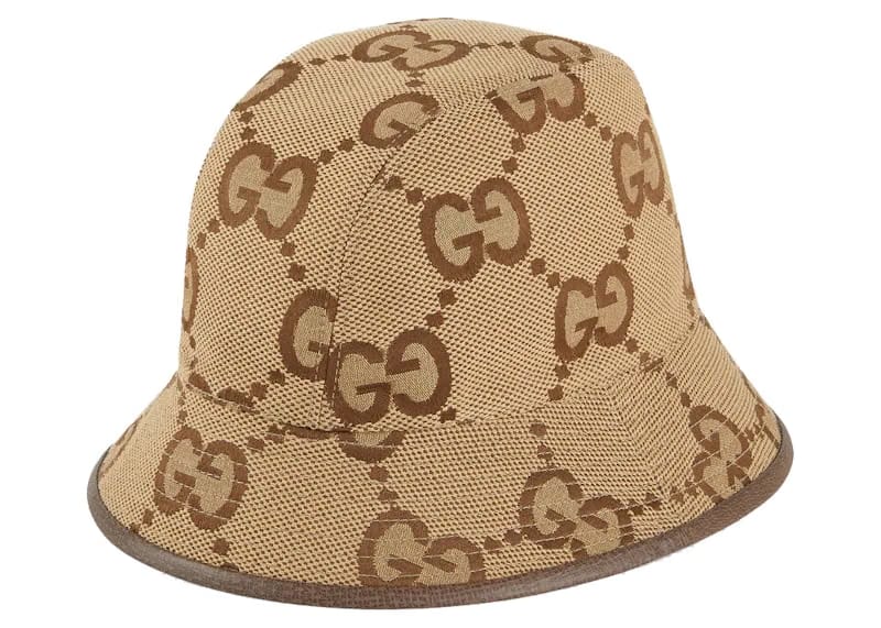 Gucci Jumbo GG Canvas Bucket Hat Camel/Ebony