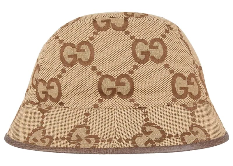 Gucci Jumbo GG Canvas Bucket Hat Camel/Ebony