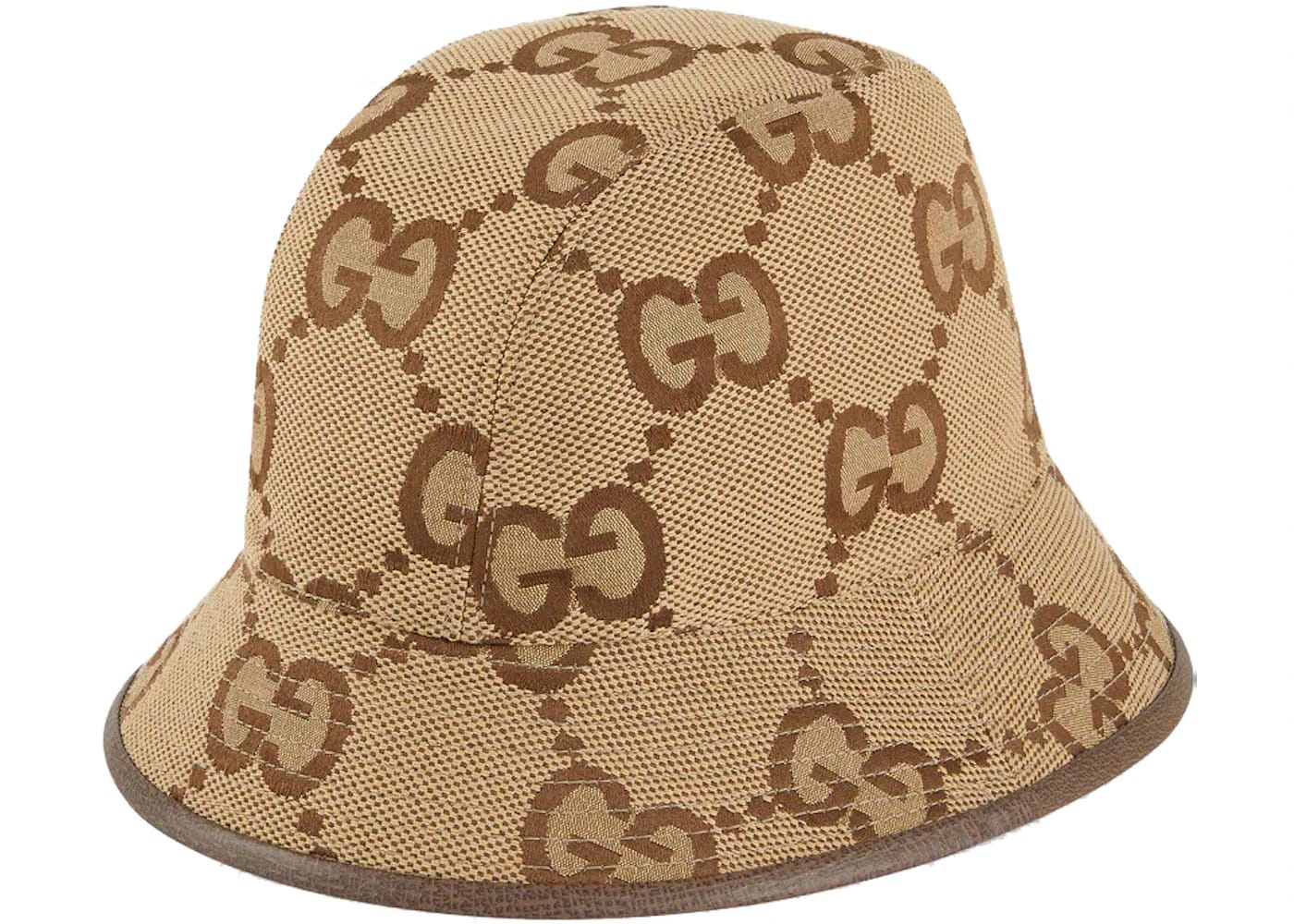 Gucci Jumbo GG Canvas Bucket Hat Camel/Ebony