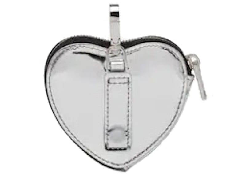 Prada Heart Mini Pouch Silver