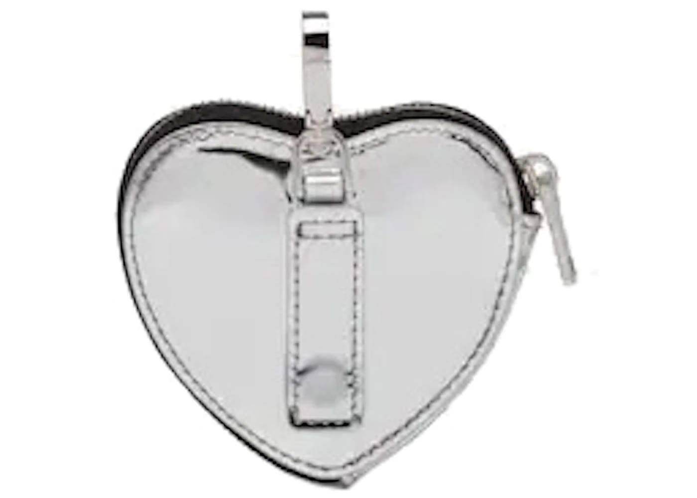 Prada Heart Mini Pouch Silver