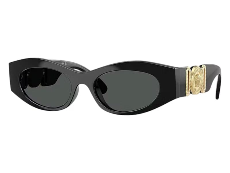 Versace Oval Sunglasses Gray Black (VE4480U GB1/87)