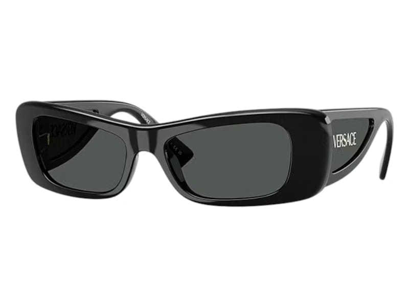 Versace Oval Sunglasses Gray Black (VE4481 GB1/87)