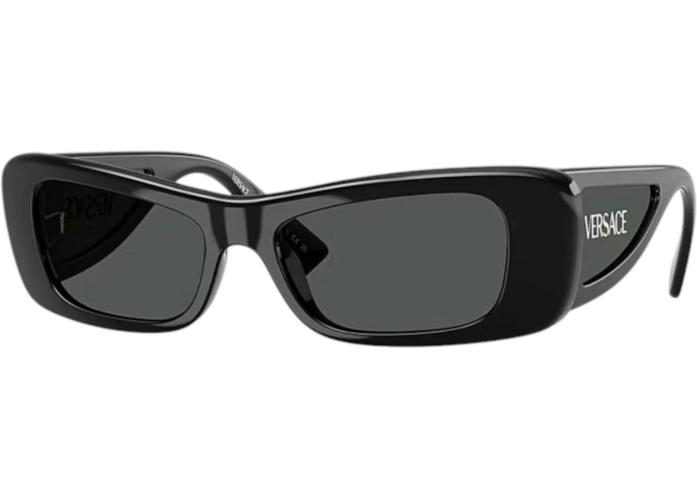 Versace Oval Sunglasses Gray Black (VE4481 GB1/87)