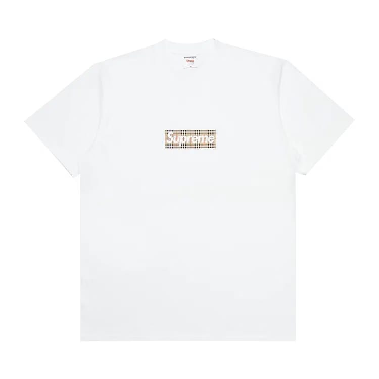 Supreme x Burberry Box Logo White T-Shirt